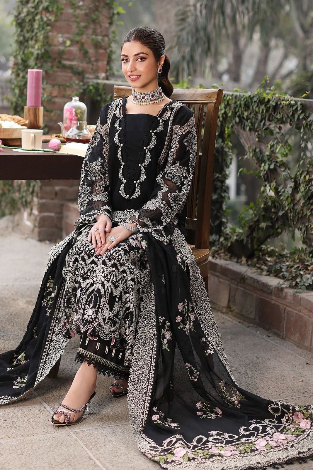 Kahf Lawn Embroidery Dress